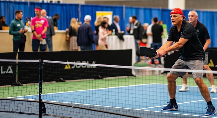 people playing pickleball