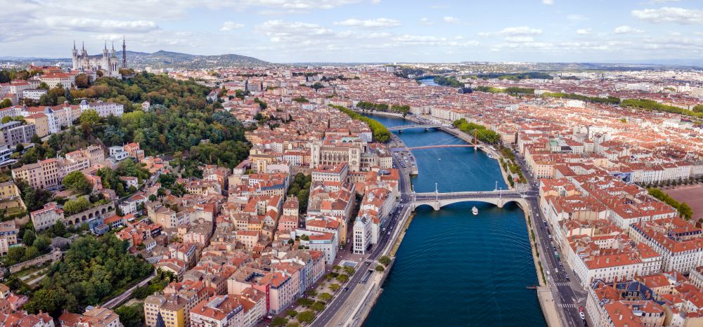 Panoramic View of Lyon France