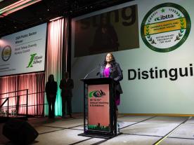 Illinois Tollway Speaker at Podium