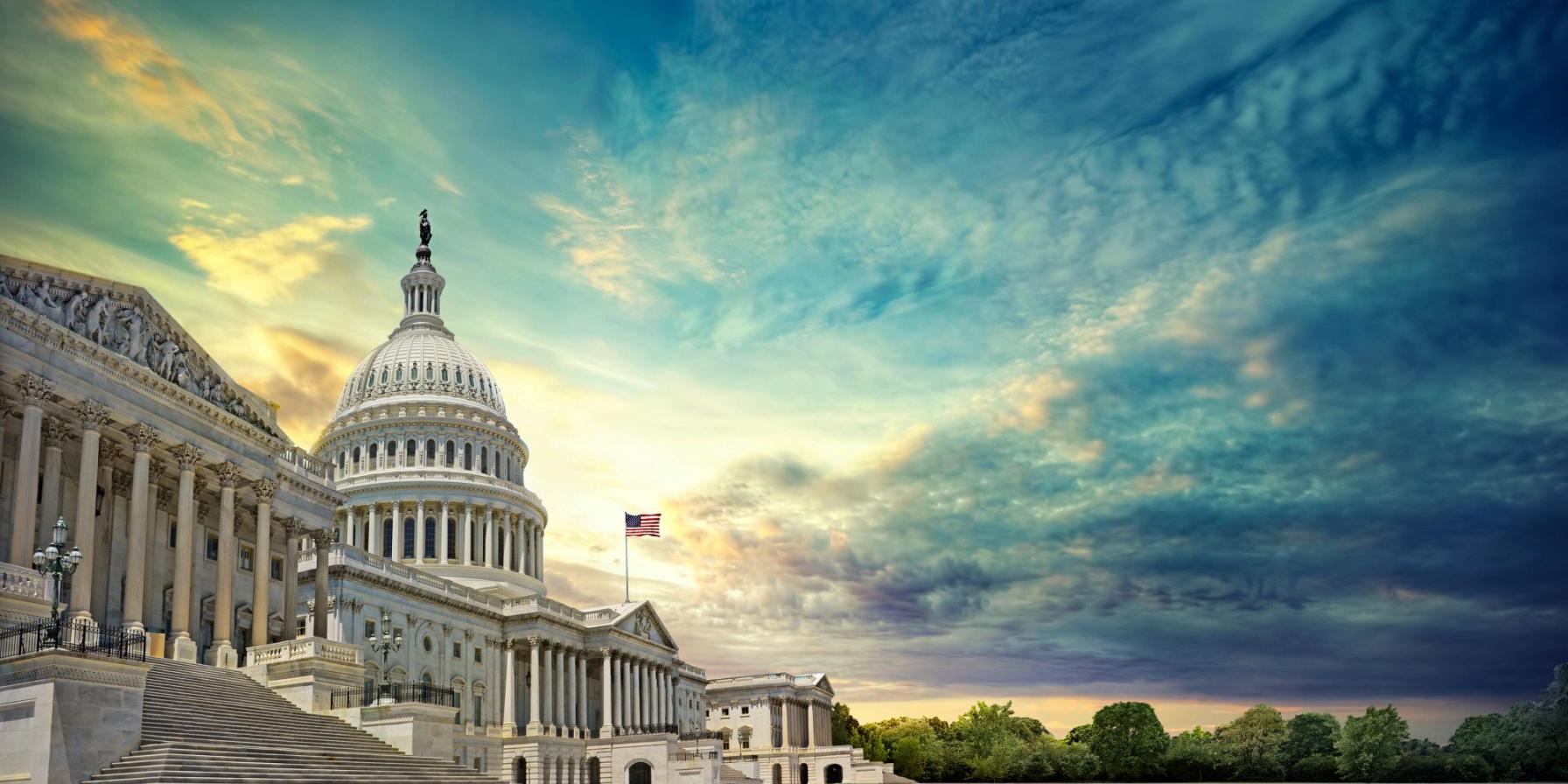 US Capitol and blue skies