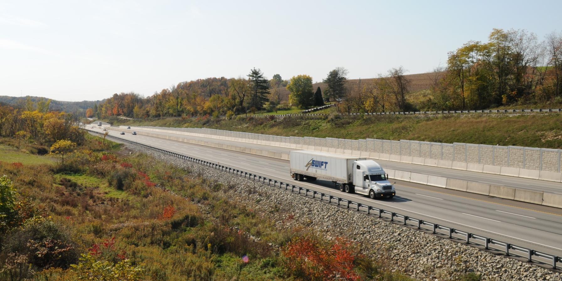 Truck on a highway