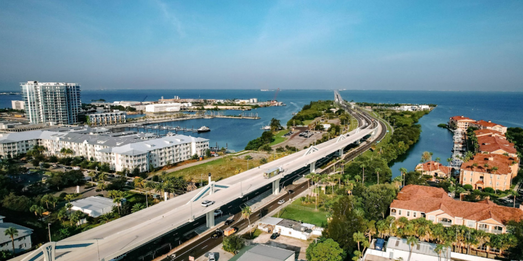 Toll Road and Tampa Bay photo - Tampa Hillsborough Expressway Authority Road