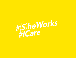 (S)HeWorks-I Care logo