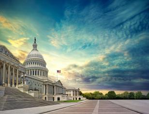US Capitol and blue skies