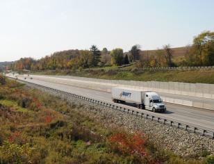 Truck on a highway
