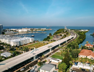 Toll Road and Tampa Bay photo - Tampa Hillsborough Expressway Authority Road