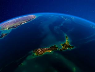 Earth picture highlighting New Zealand